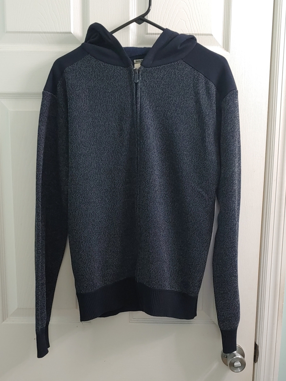 Scott James Sweater Men's L Heather Blue Full Zip Hoodie
